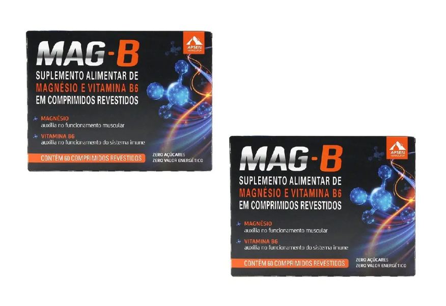 Apsen Mag-b Kit C/2 Caixas C/60 comprimidos Cada
