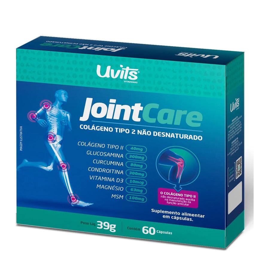 Uvits Joint Care 60 Cápsulas - SEM Sabor