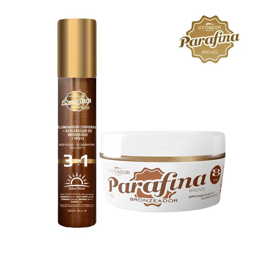 Parafina Bronze Kit Fps 8 Arpoador 120g + Solar Shine 3 Em 1