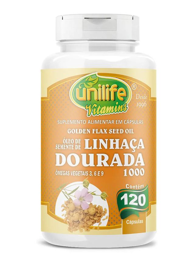 Unilife Óleo de Linhaça Dourada - 120 cápsulas 1000mg