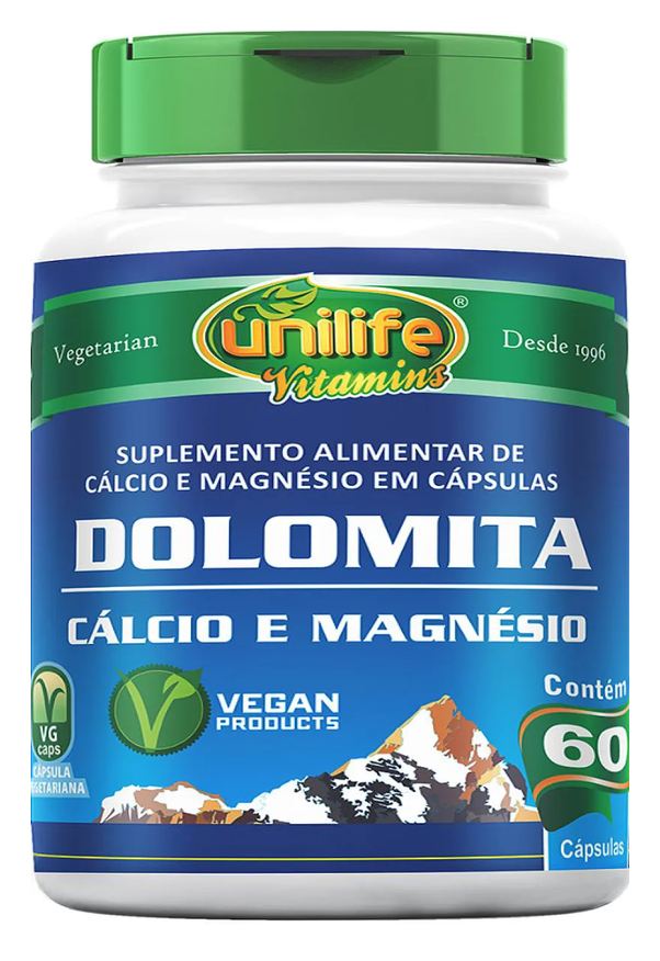 Unilife Dolomita - Cálcio e Magnésio - 60 cápsulas