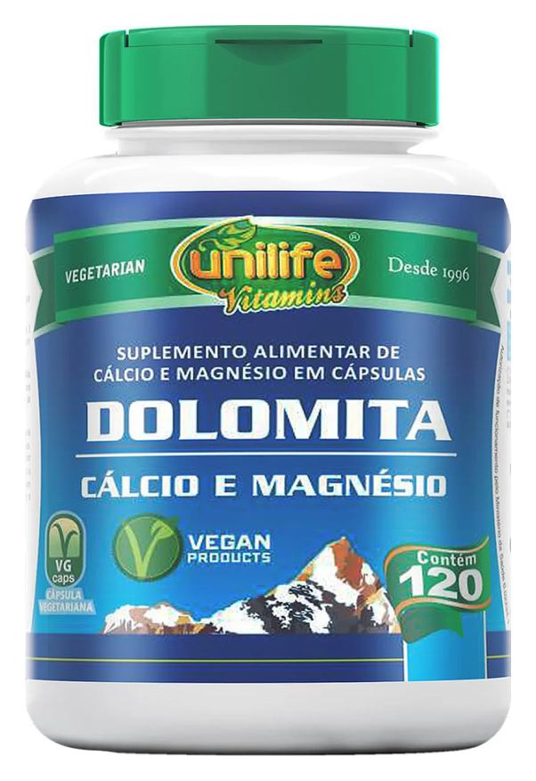 Unilife Dolomita - Cálcio e Magnésio - 120 cápsulas