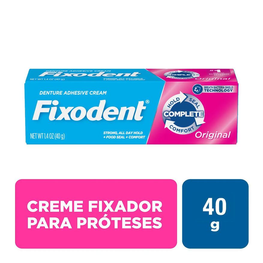 Fixador Creme de Dentadura Fixodent Original com 39g