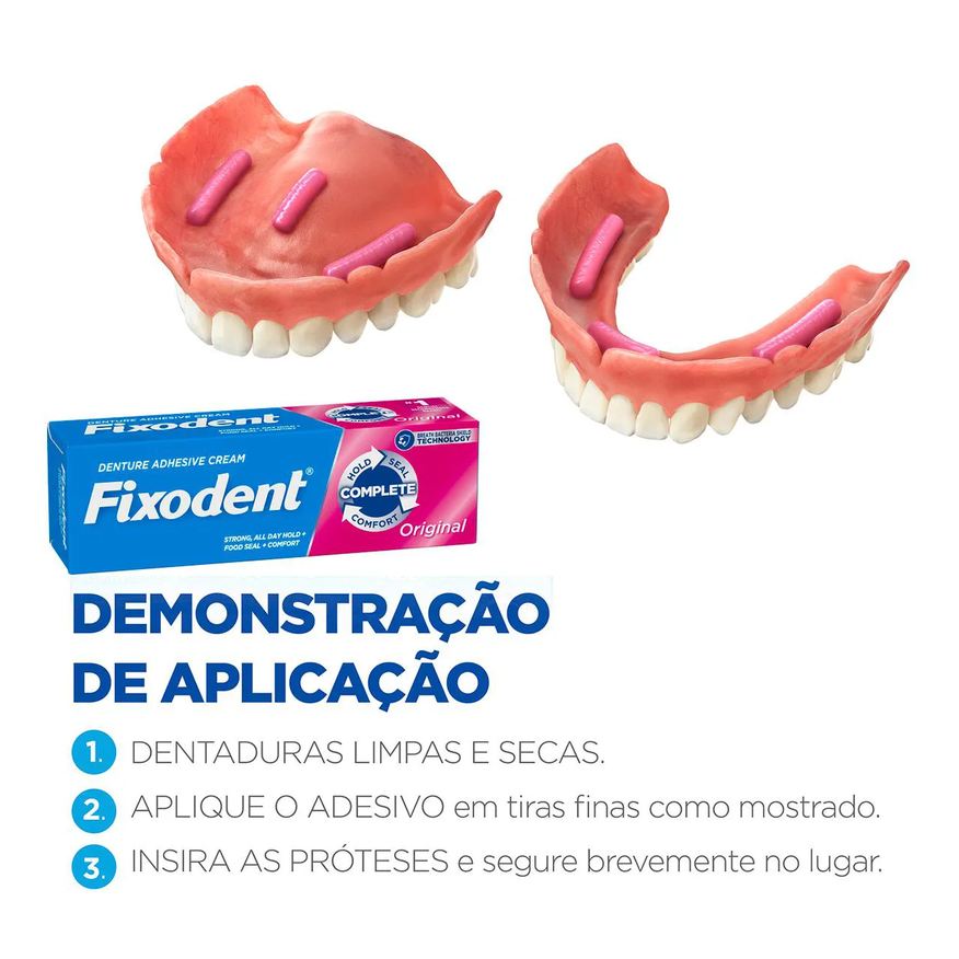 Fixador Creme de Dentadura Fixodent Original 68g