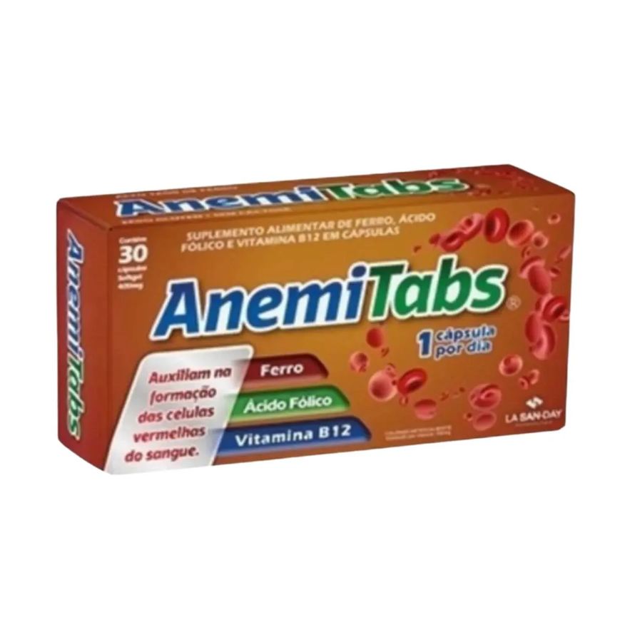 La San Day Anemia Anemitabs Suplemento Alimentar Ferro C30