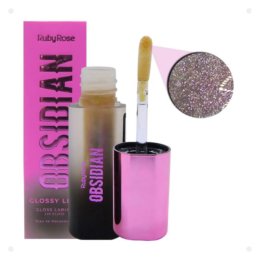 Ruby Rose Gloss Labial Obsidian Glossy Lips Malachite Hb-7200-1