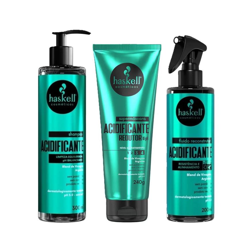 Haskell Kit Shampoo Supermáscara Fluído Acidificante