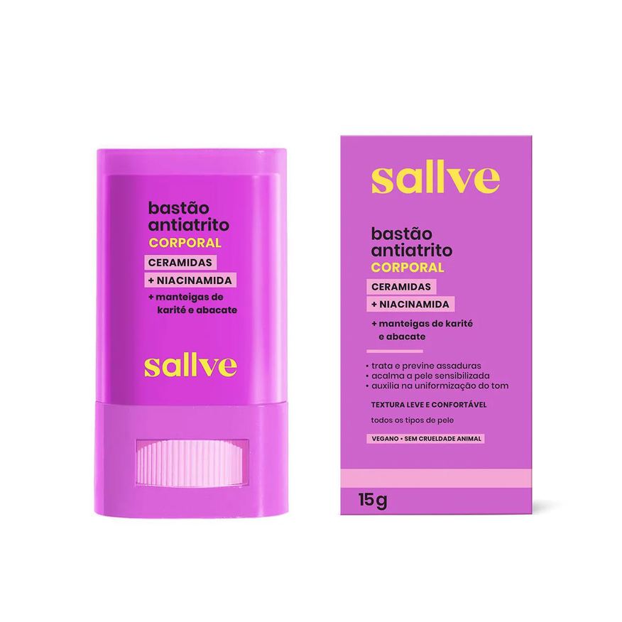 Sallve Bastão Corporal Antiatrito 15g