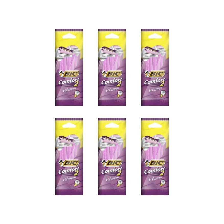 Bic Aparelho de Barbear Comf 2 Twin For Women L5p4 - Kit C / 6un