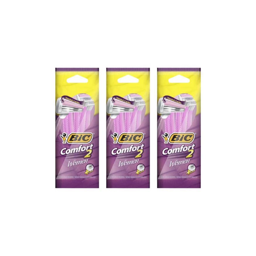Bic Aparelho de Barbear Comf 2 Twin For Women L5p4 - Kit 3un