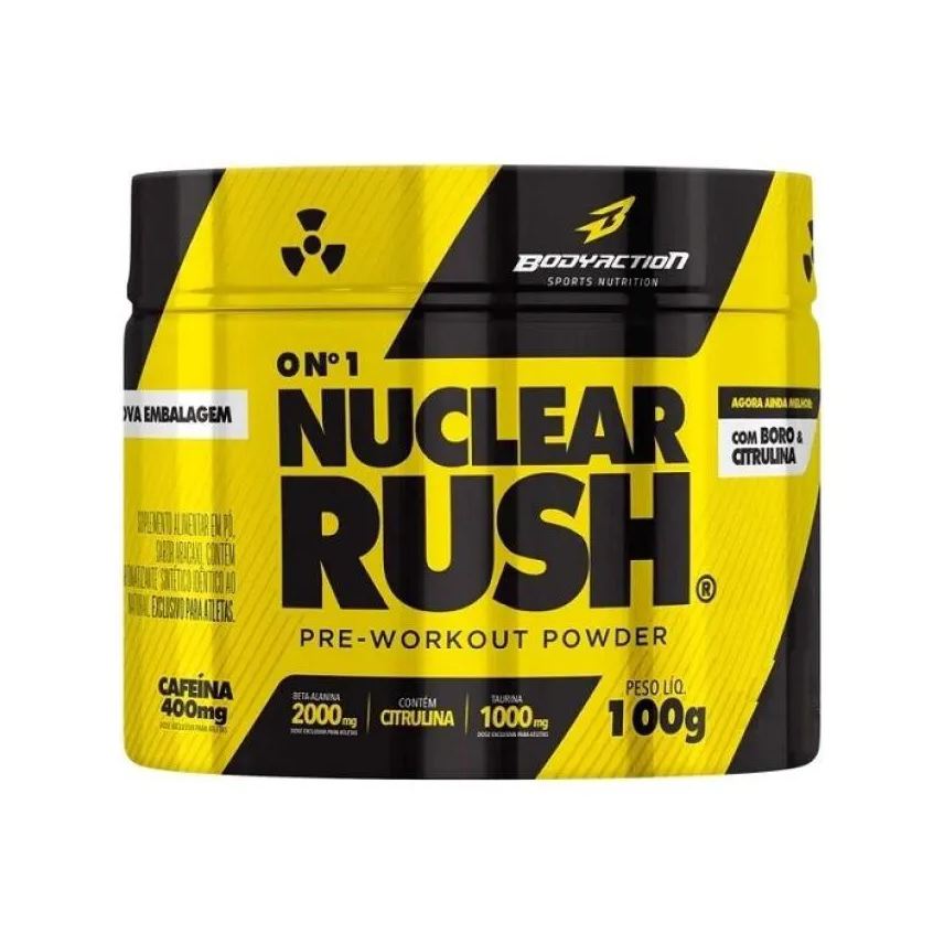 Body Action Nuclear Rush Pré-treino (100g) - Sabor: Laranja