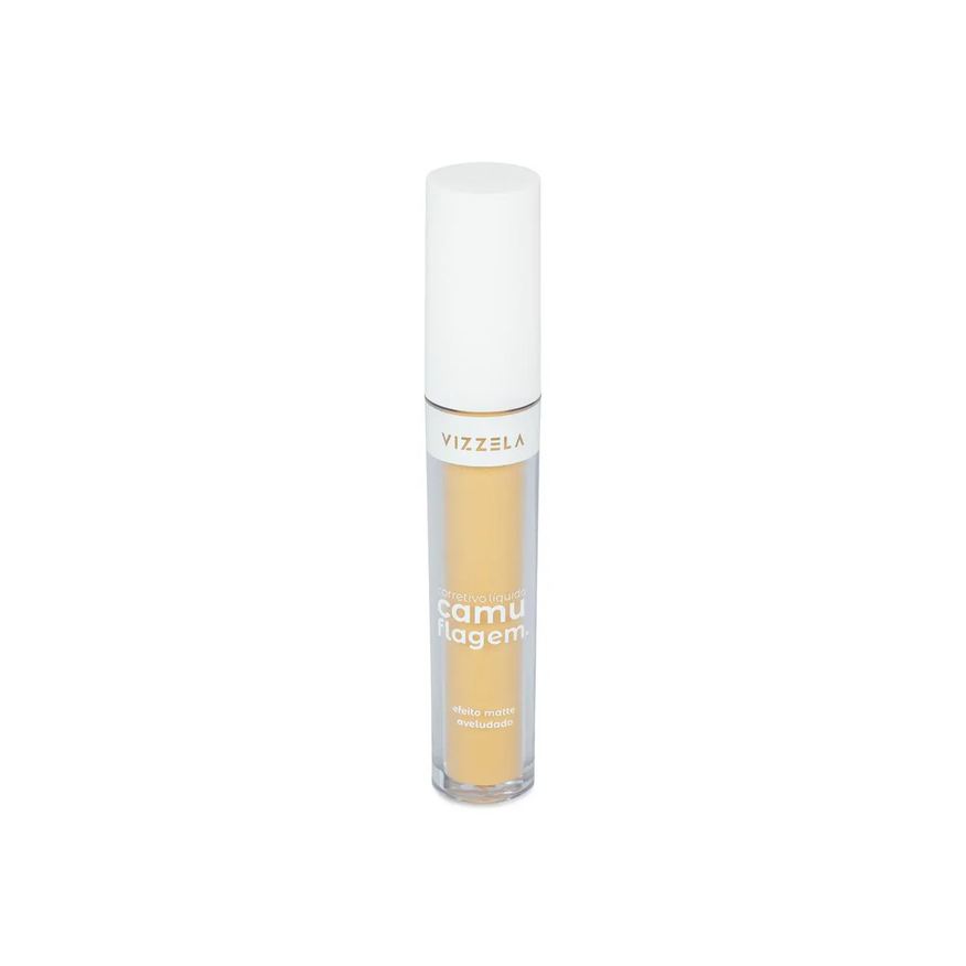 Vizzela Corretivo Líquido Matte - Camuflagem Amarelo