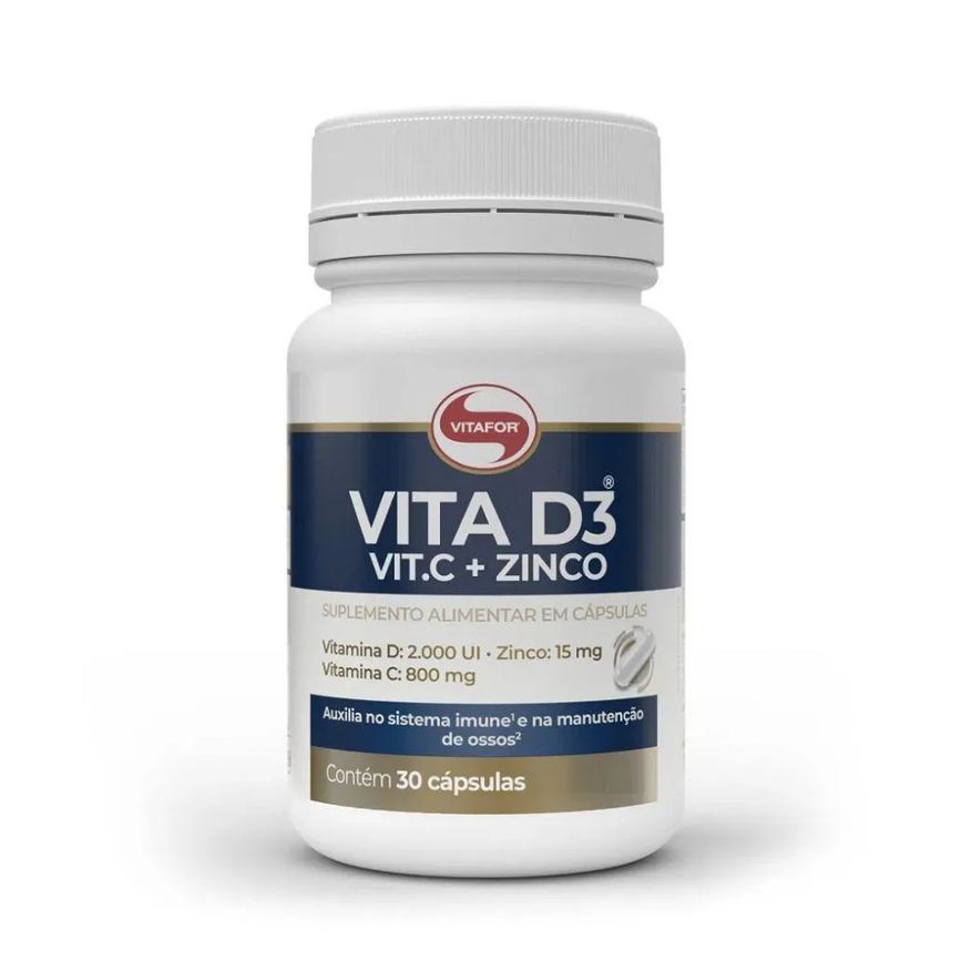 Vitafor Vita D3 + Vit C + Zinco (30 cápsulas) - Padrão: Único