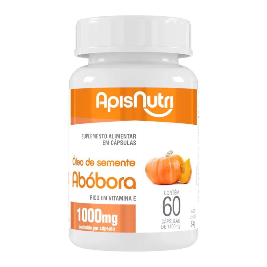 Apisnutri Oleo Semente Abobora Suplemento Alimentar 1000mg com 60 Capsulas