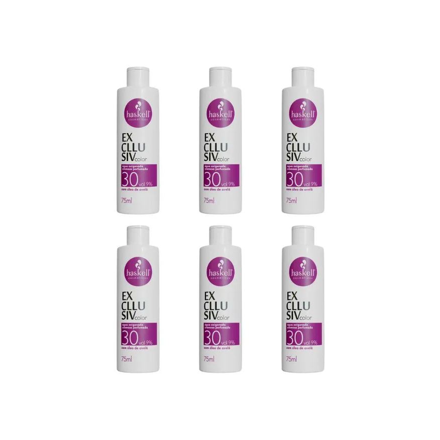 Haskell Agua Oxigenada 75ml 30 Volumes - Kit C / 6un