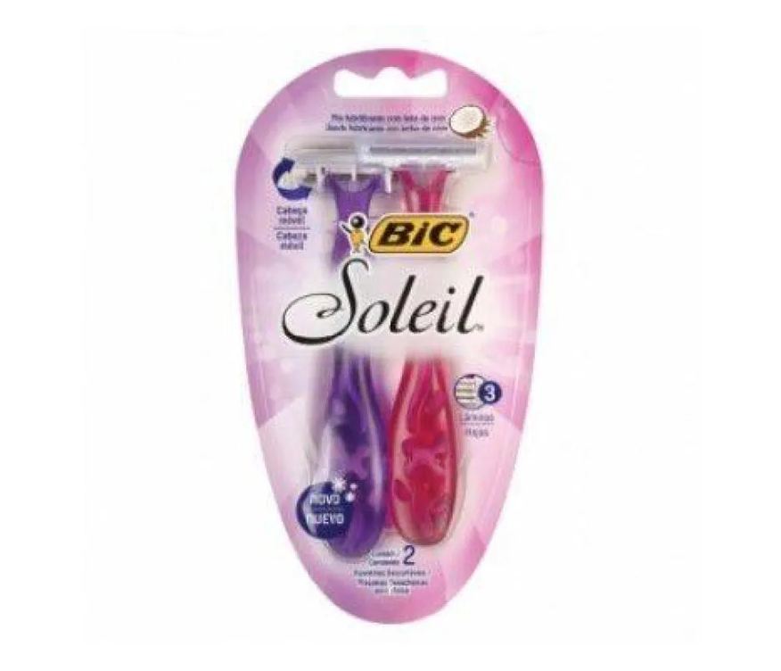 Bic Aparelho Barbear Soleil com 2 unidades Rosa e Roxo