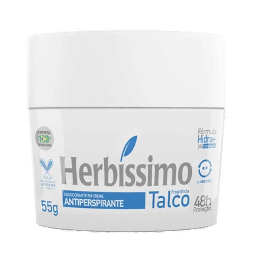 Herbíssimo Desodorante Creme Herbissimo Talco 55g