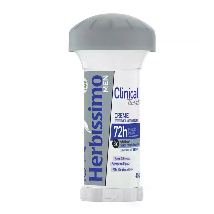 Herbíssimo Desodorante Herbissimo Creme Twist Clinical Men 45g
