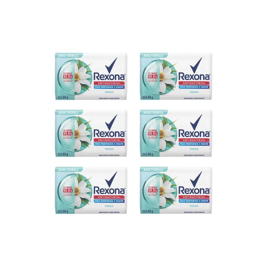 Rexona Sabonete Antibacteriano Fresh 84g - Kit C / 6un
