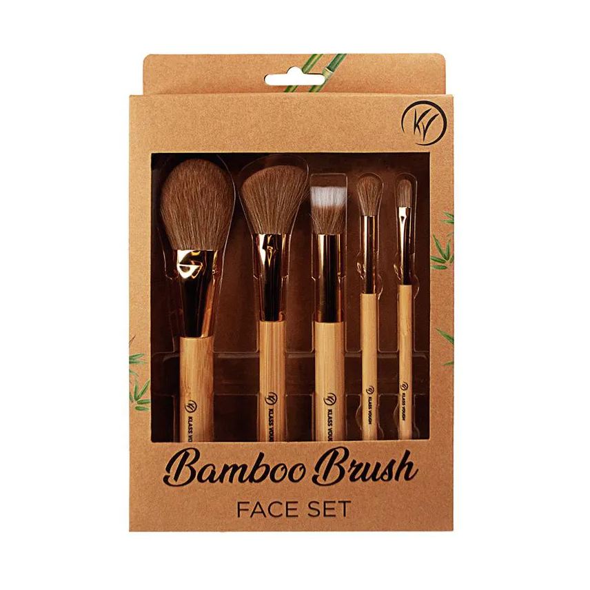 Klass Vough Kit de 5 Pincéis para Rosto Bamboo Brush