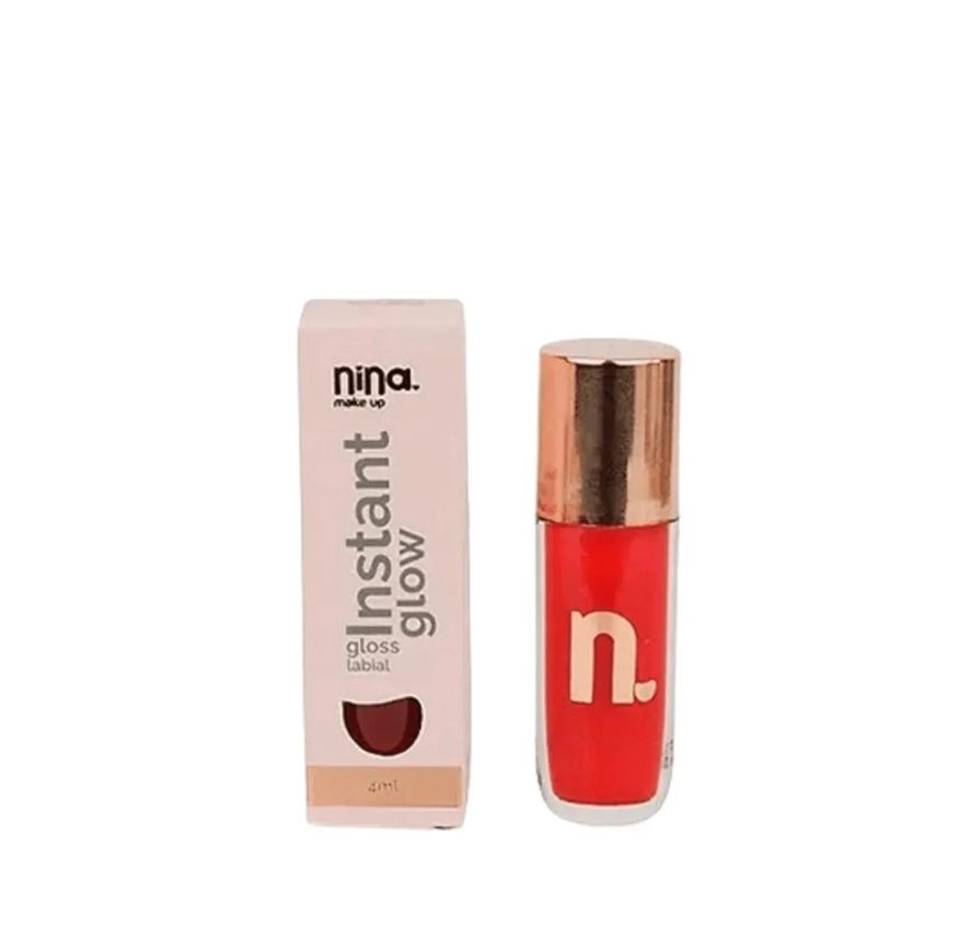 Nina Makeup Gloss Labial Instant Glow - Rubi