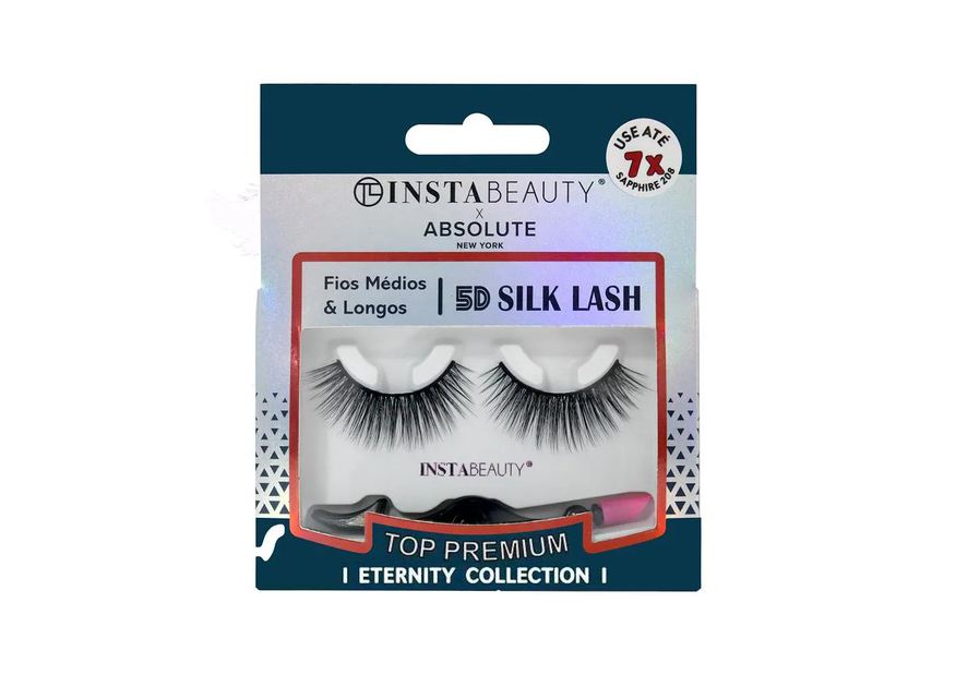Absolute New York Cílios Postiços 5d Silk Sapphire 208 - X Instabeauty