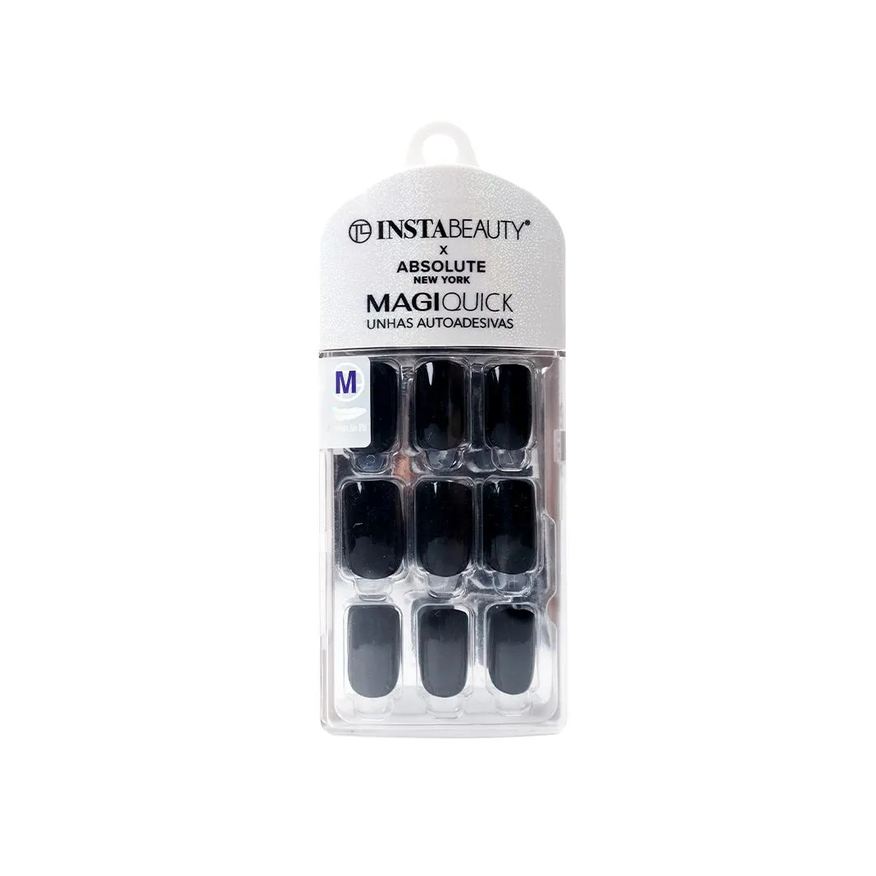 Absolute New York Unhas Autoadesivas Média Magic Black- X Instabeauty