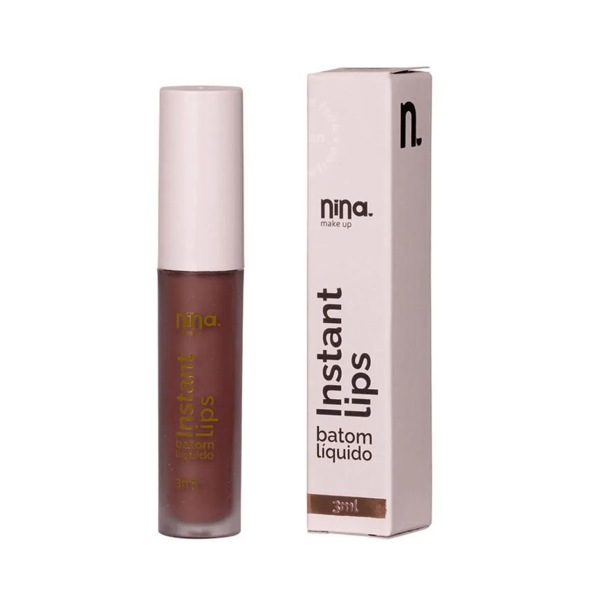 Nina Makeup Batom Líquido Instant Lips - Princípio