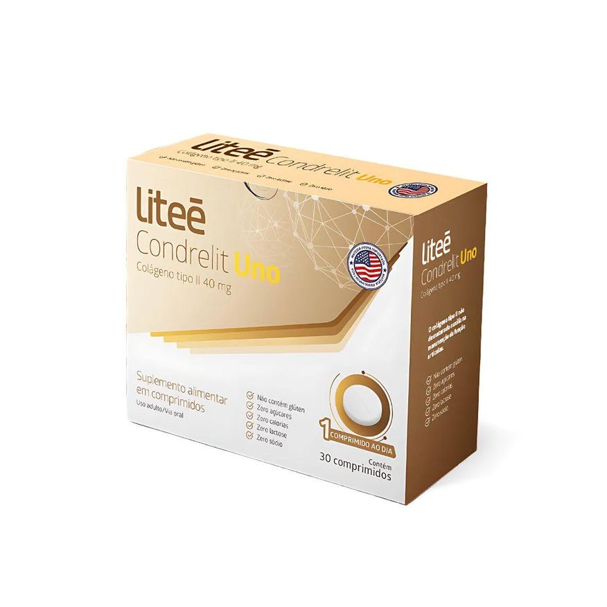 Liteé Farma Condrelit Uno - Colágeno Não Hidrolisado 40mg Tipo 2 - Litee Farma