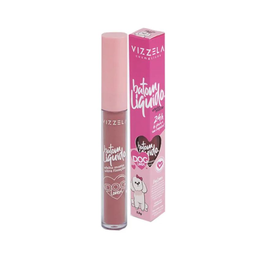 Vizzela Batom Líquido Matte Dog Lovers - Cor 03 Poodle