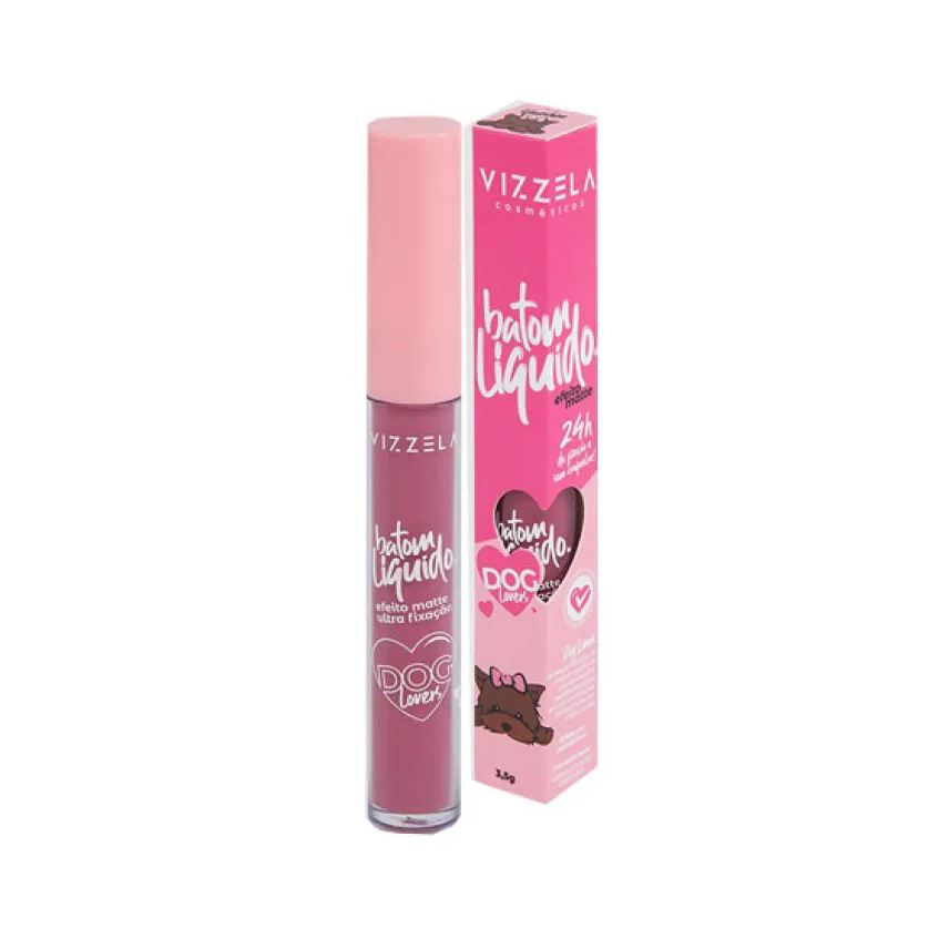 Vizzela Batom Líquido Matte Dog Lovers - Cor 05 Yorkshire