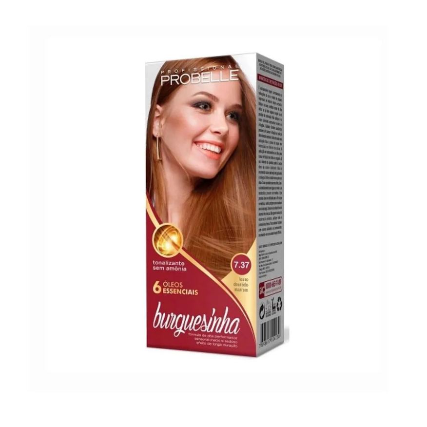 Probelle Tintura Burguesinha 7.37 Louro Dourado Marrom