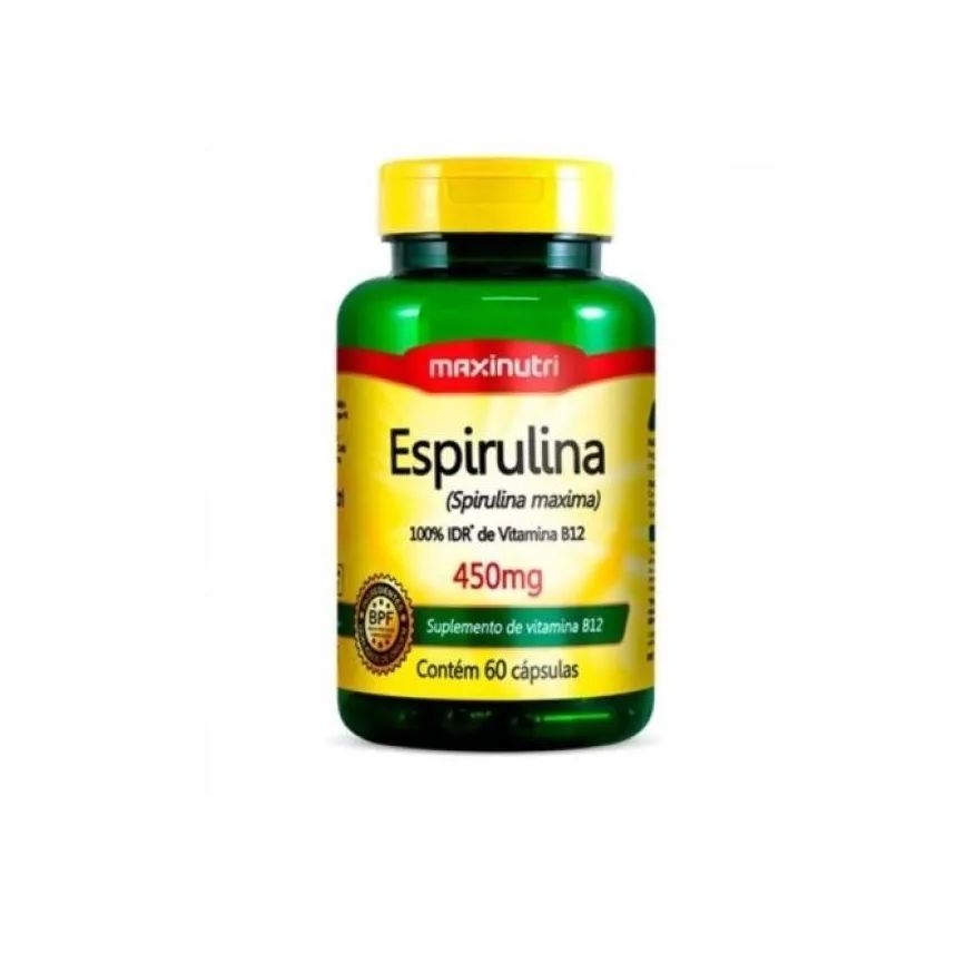 Maxinutri Espirulina 450mg (60 cápsulas) - Padrão: Único