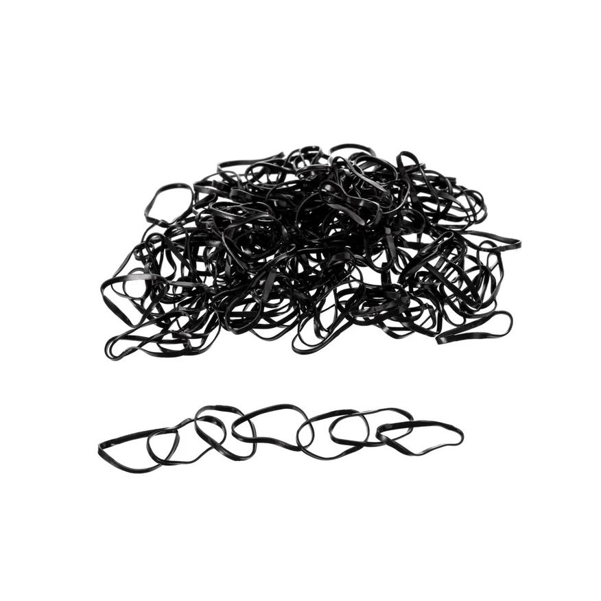 Proart Elástico de Silicone para Cabelo Tamanho P 200 Unidades - Preto