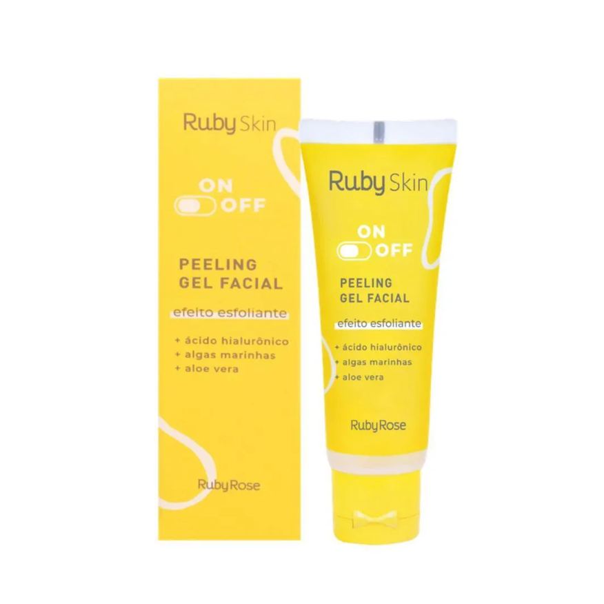 Ruby Rose Peeling Gel Facial Ruby Skin On Off Efeito Esfoliante 50g