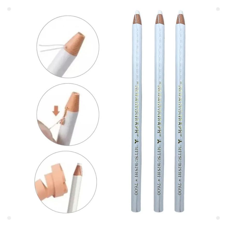 Mitsubishi Kit Mitsubishi: 3Lápis Dermatografico Branco 7600