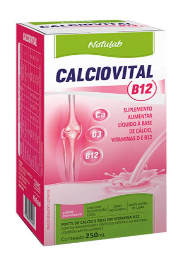 Natulab Calciovital B12 Sabor Framboesa - 250ml