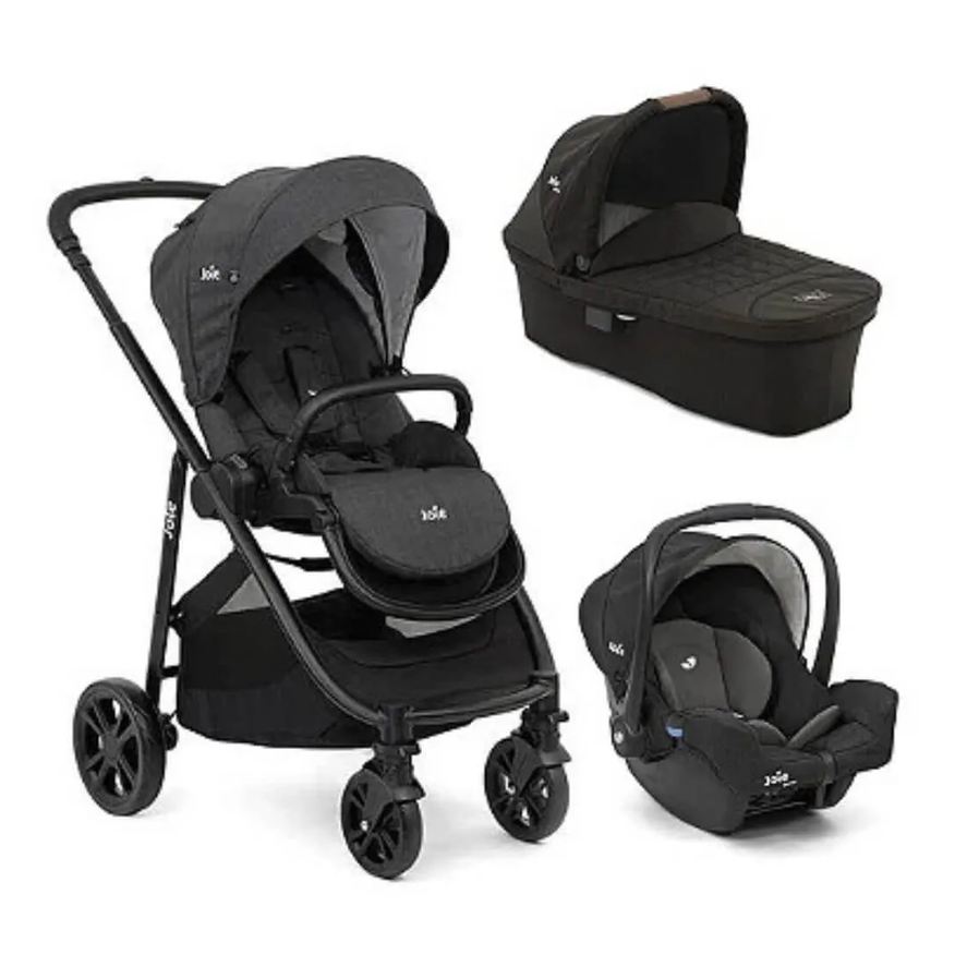 JOIE CARRINHO DE BEBê VERSATRAX E TRAVEL SYSTEM TRIO PRETO PAVEMENT