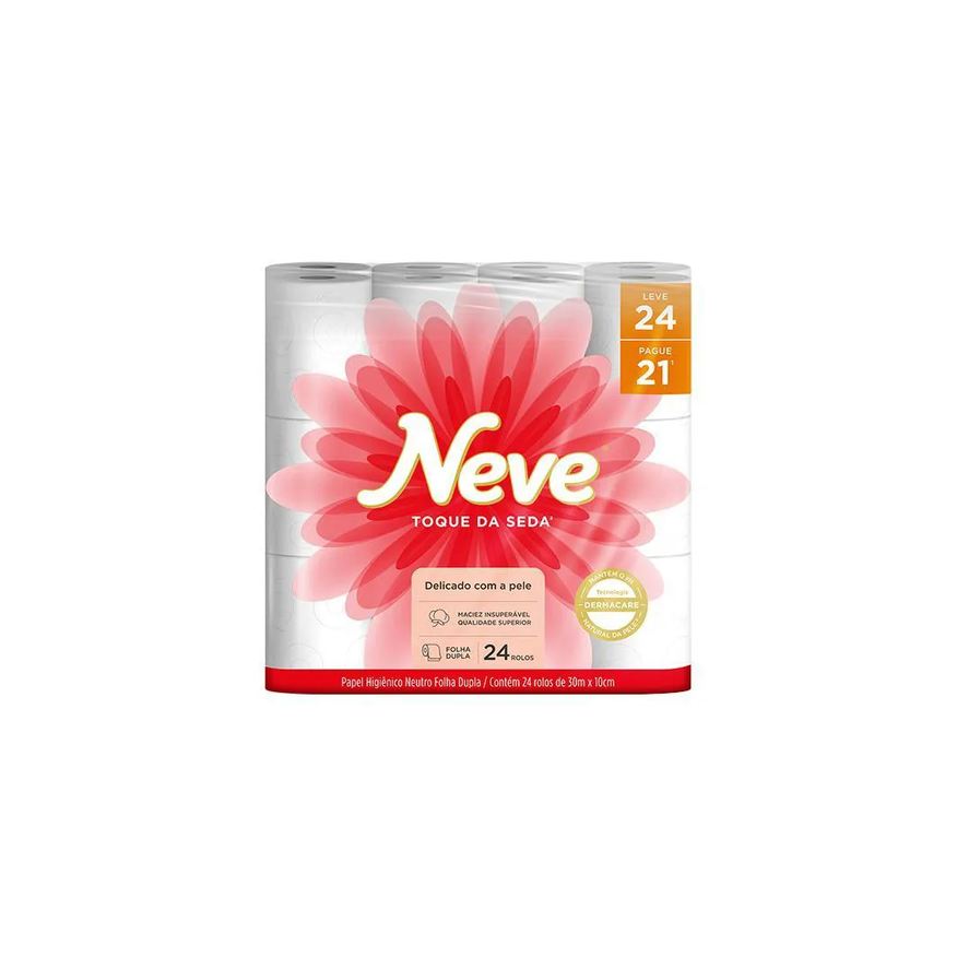 Seda Papel Higiênico Neve Toque de Folha Dupla Leve 24 Pague 21
