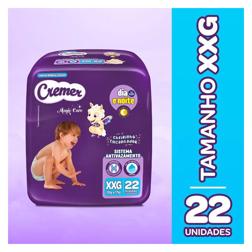 Cremer Fralda Econômica Xxg 22 unidades
