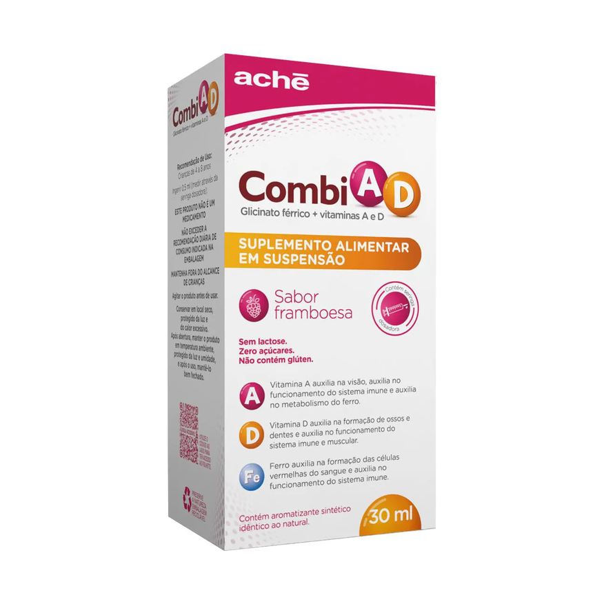 Combi AD Polivitamínico Framboesa 30ml