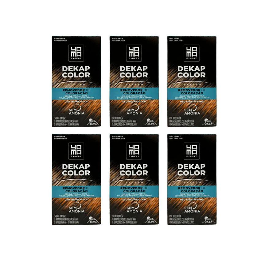 Yamá Po Descolorante Dekapcolor Yama 120ml - Kit C / 6un
