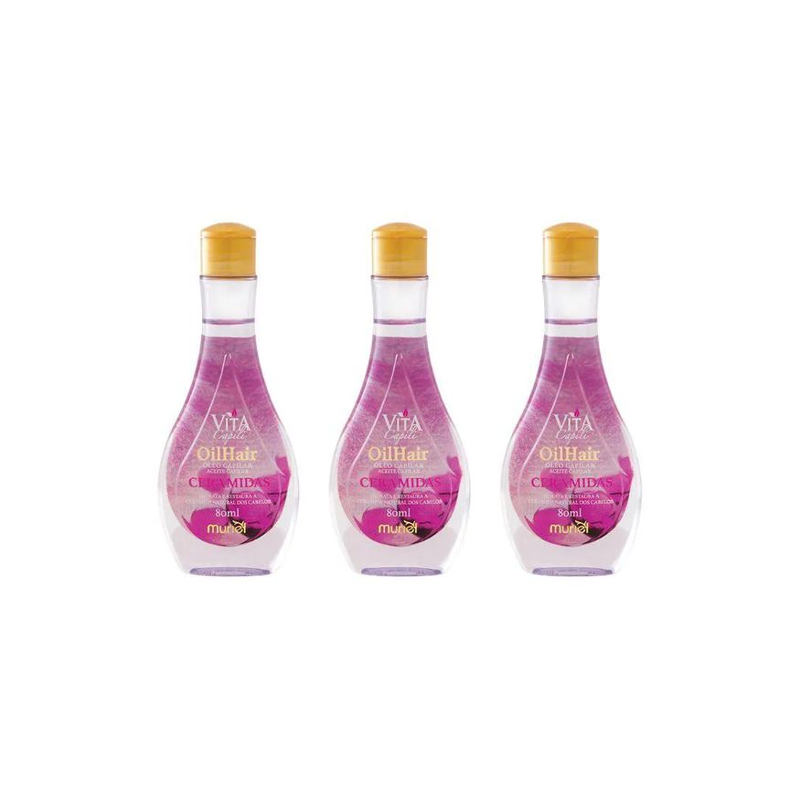 Muriel Oleo Capilar Vita Capili 80ml Ceramidas - Kit C / 3un
