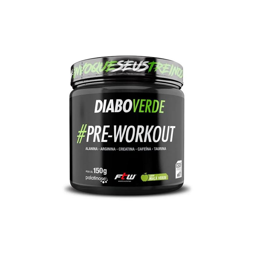 Ftw Sports Nutrition Diabo Verde Pre-Workout (150g) - Sabor: Maçã Verde