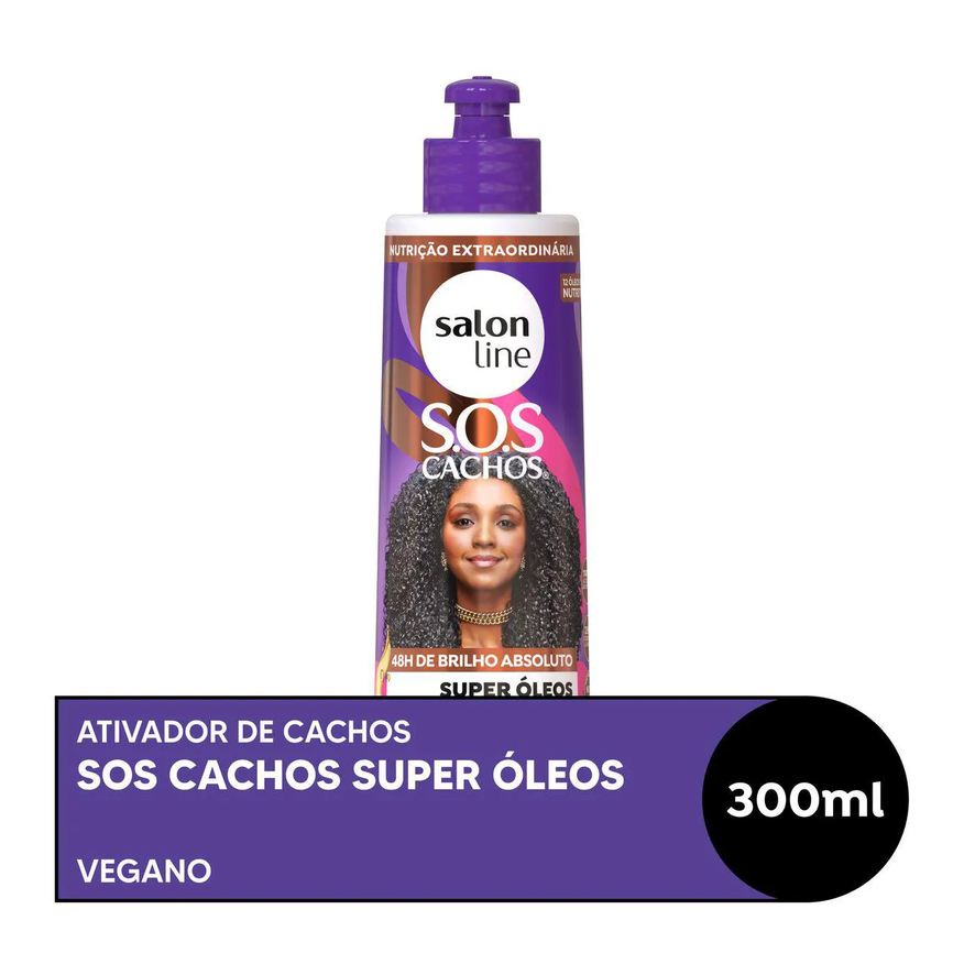 Salon Line Ativador de Cachos S.O.S Super Óleos Nutritivo 300ml