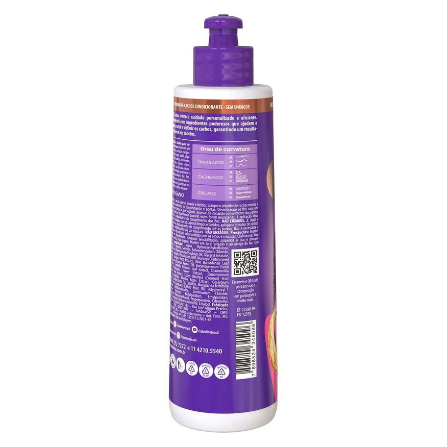 Salon Line Ativador de Cachos S.O.S Super Óleos Nutritivo 300ml