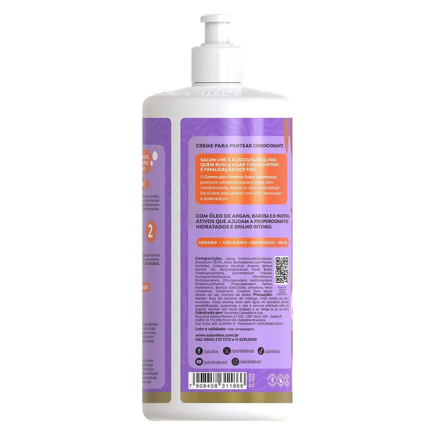 Salon Line Creme para Pentear Super Desembaraço 1L