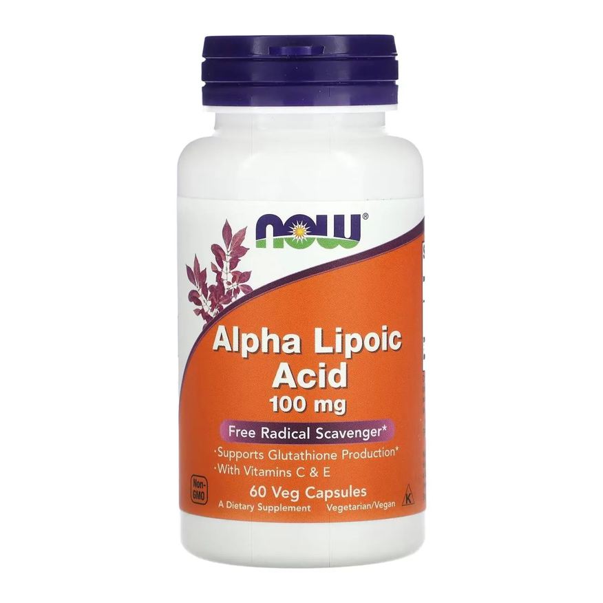 Now Foods Acido Alfa Lipoico 100mg 60 Capsulas Vegetais