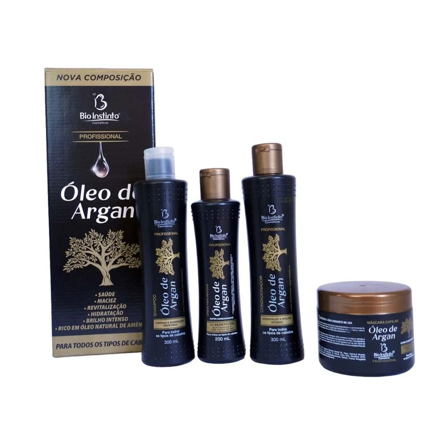 Bio Instinto Kit Oleo de Argan 4 Itens Bio Inst