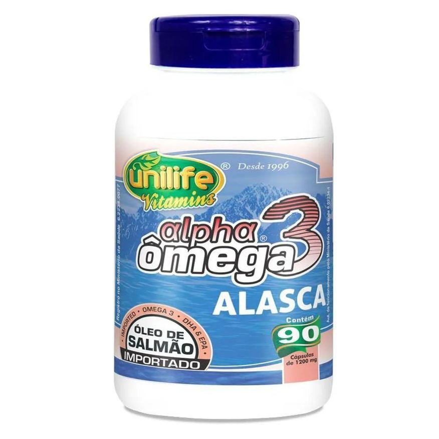 Unilife Ômega 3 Alpha Óleo de Salmão 1200mg 90 cápsulas